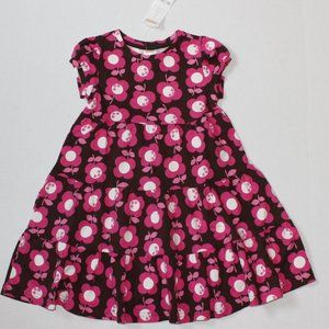 NWT Gymboree size 5 dress knit floral brown pink Friendship Camp TWINS